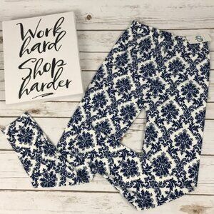 Blue & White Leggings